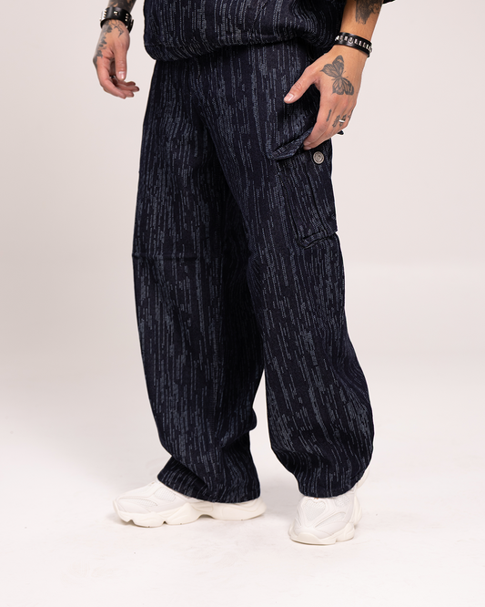 Baggy Print Azul Oscuro