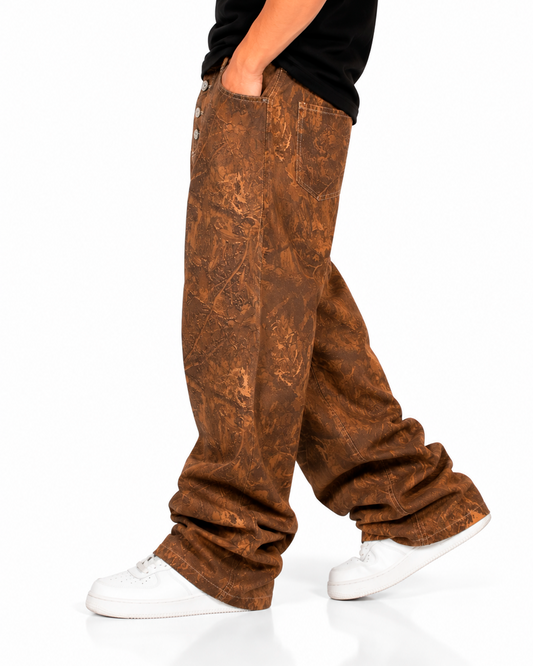 Pantalón Baggy Camuflado Tierra