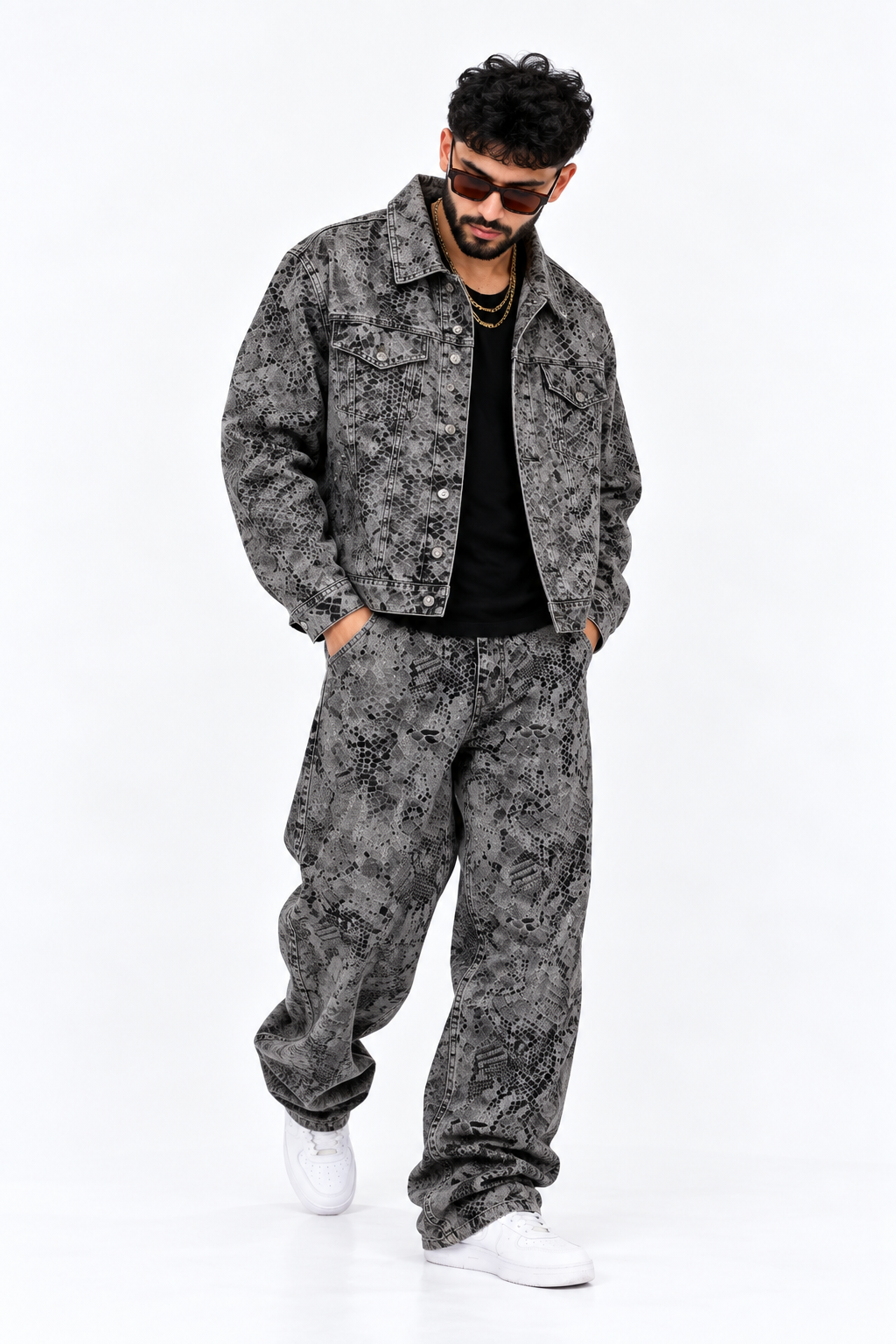 Conjunto Gris Print