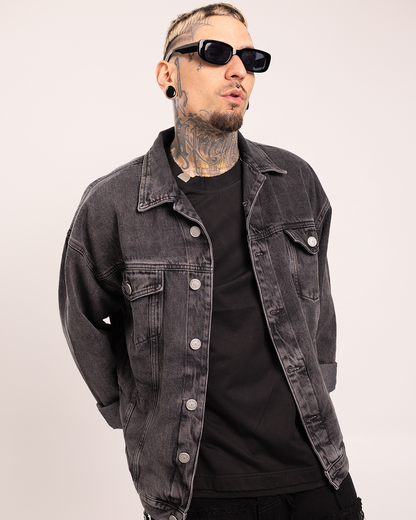 Chaqueta Jean Gris