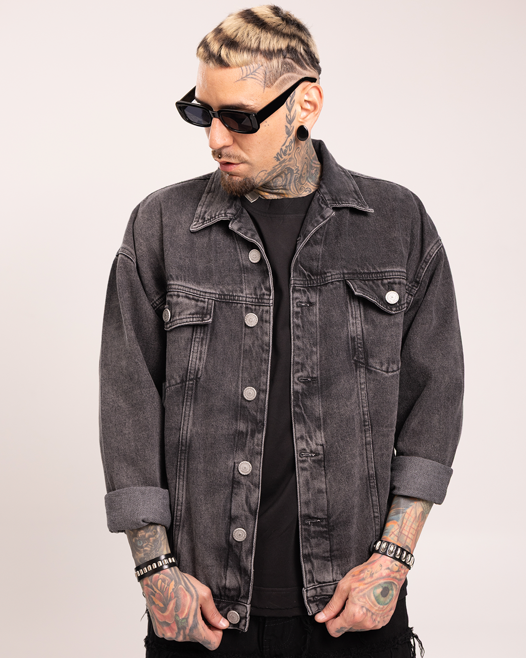 Chaqueta Jean Gris