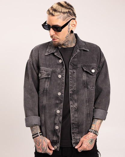 Chaqueta Jean Gris