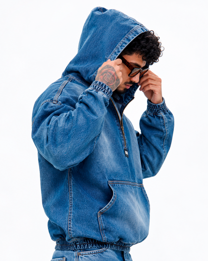 Hoodie Denim Stone Oscuro