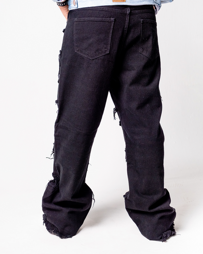 Pantalón Baggy Rasgado Negro
