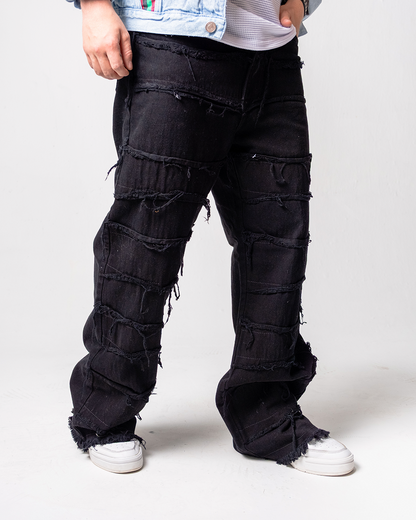 Pantalón Baggy Rasgado Negro
