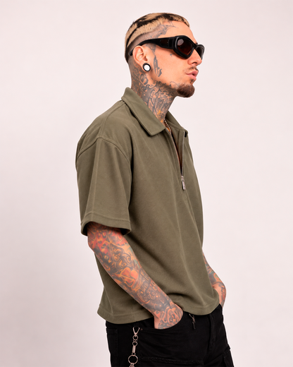 Camiseta Tipo Polo Boxi Fit Verde