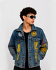 Chaqueta Jean Azul Estampada