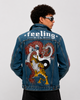 Chaqueta Jean Azul Estampada