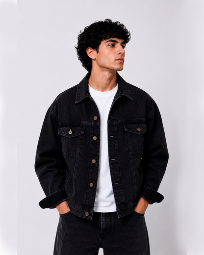 Chaqueta Jean Gris