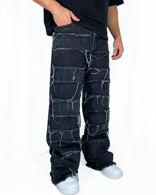 Baggy Rasgado Gris