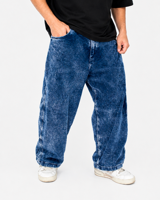Baggy Acid Wash Azul – Panna Texturizado