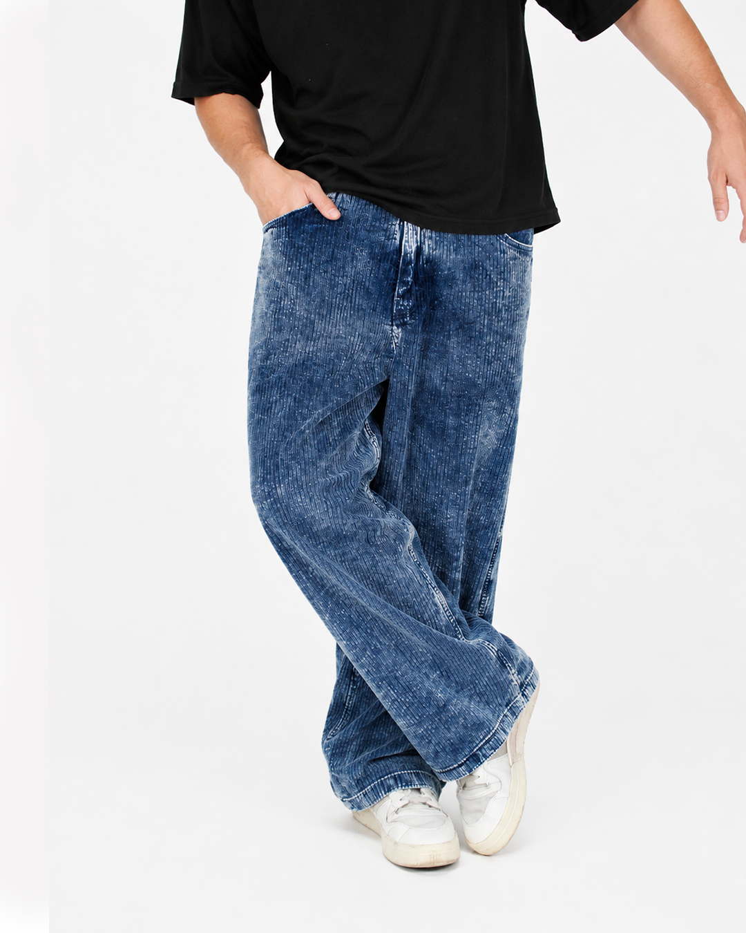 Baggy Acid Wash Azul – Panna Texturizado