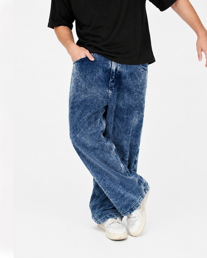 Baggy Acid Wash Azul – Panna Texturizado