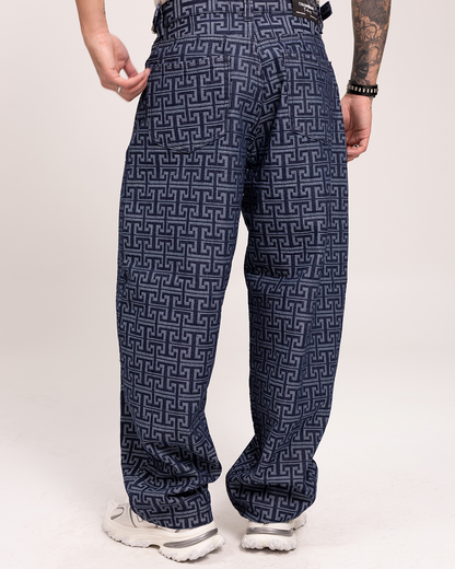 Baggy Print Azul Mosaico