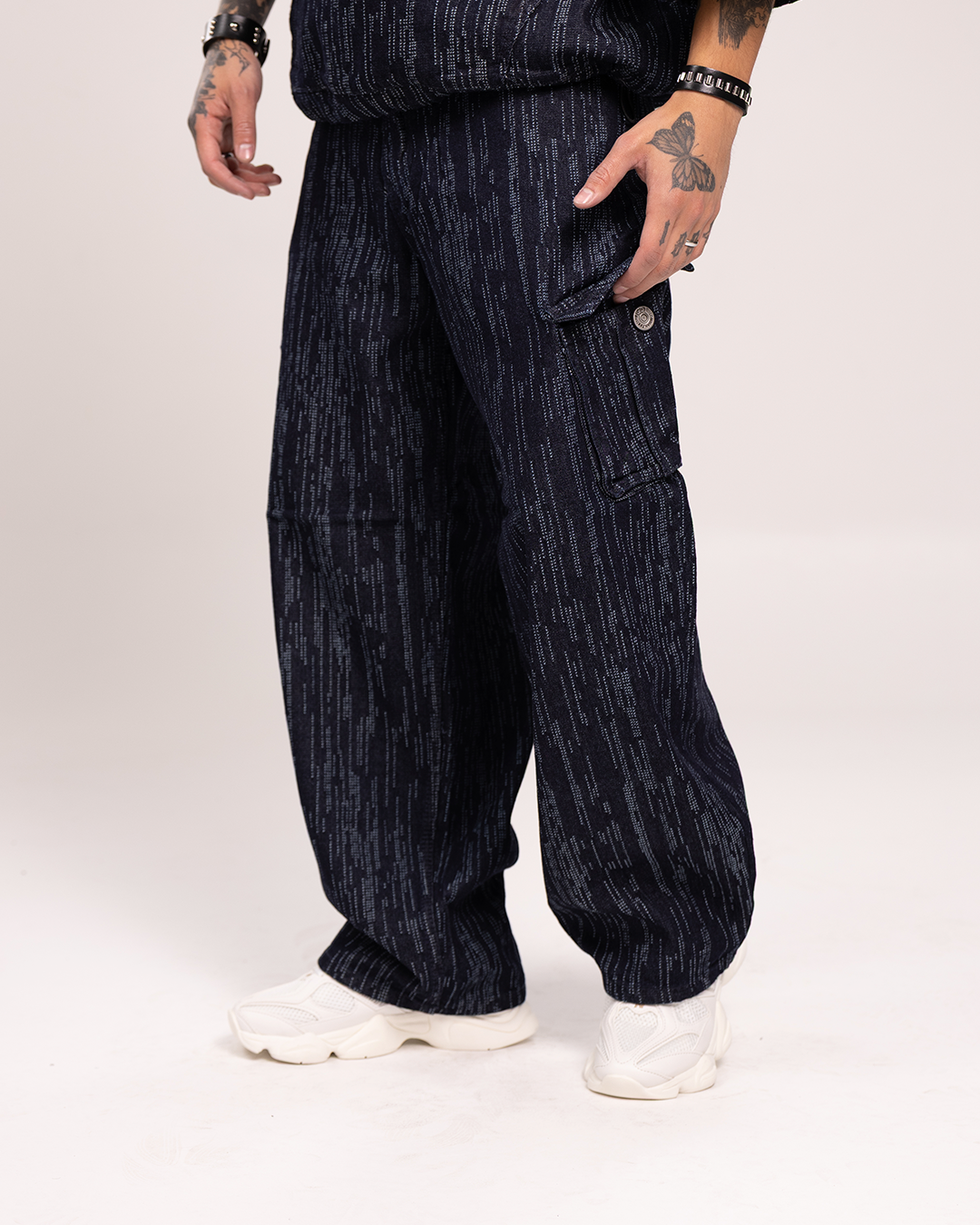 Baggy Print Azul Oscuro