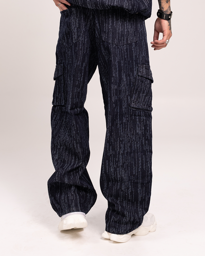 Baggy Print Azul Oscuro