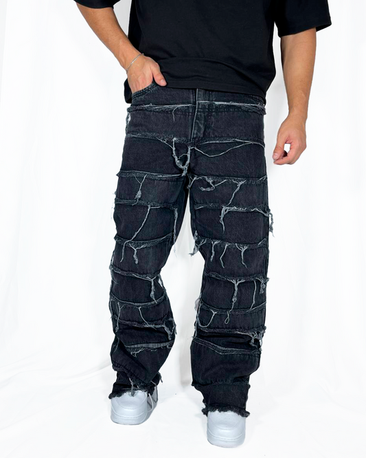 Baggy Rasgado Gris
