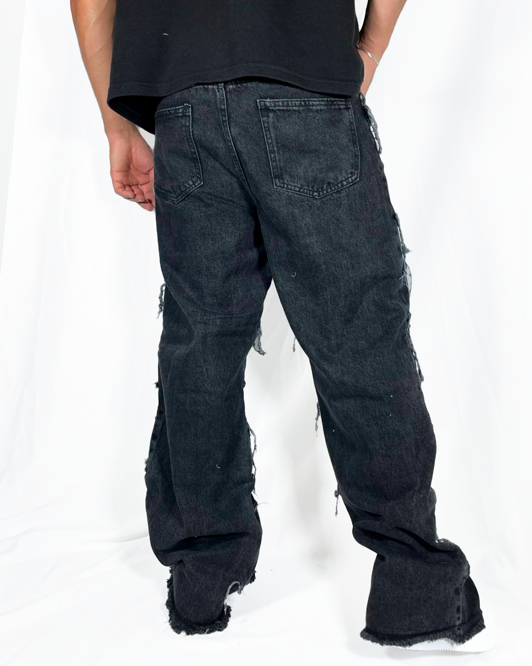 Baggy Rasgado Gris
