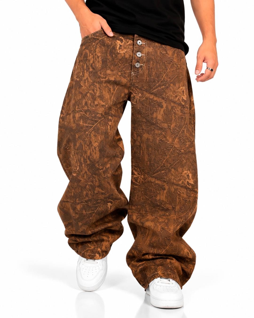 Pantalón Baggy Camuflado Tierra