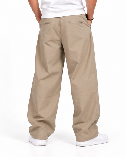 Pantalón Sastre con Pinzas Beige