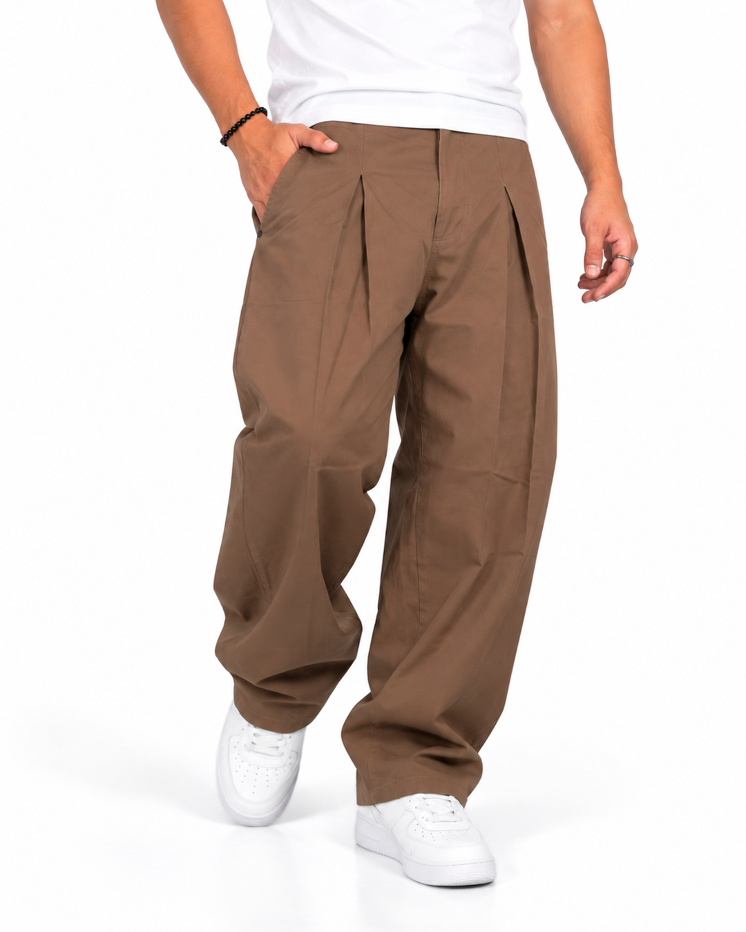 Pantalón Sastre con Pinzas Cafe