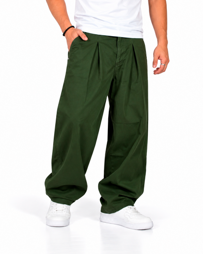 Pantalón Sastre con Pinzas Verde