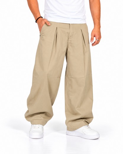 Pantalón Sastre con Pinzas Marfil