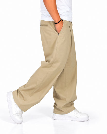 Pantalón Sastre con Pinzas Marfil
