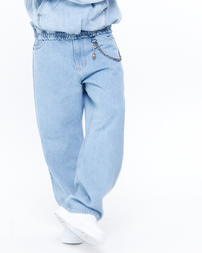 Pantalón Baggy Azul Claro