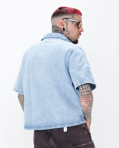 Camisa Boxi Fit Azul Hielo