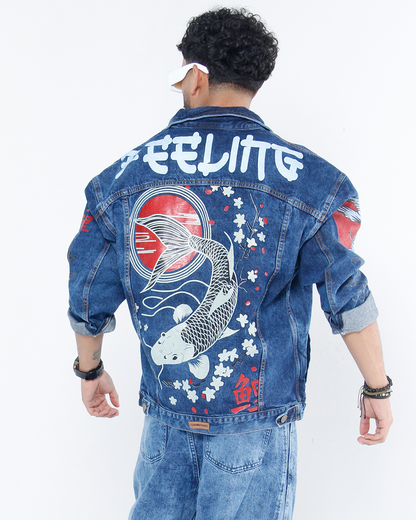 Chaqueta Tokio Estampada Azul
