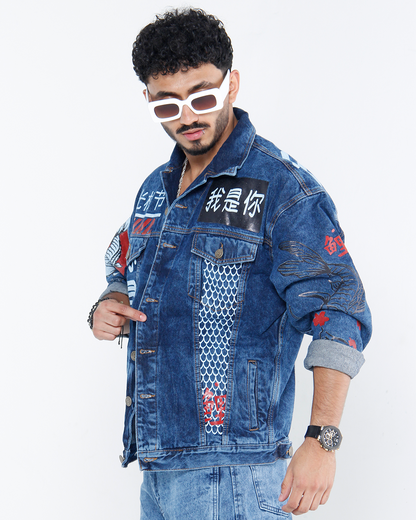 Chaqueta Tokio Estampada Azul