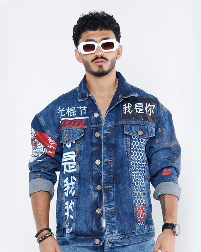 Chaqueta Tokio Estampada Azul