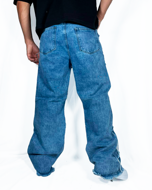 Baggy Rasgado Azul