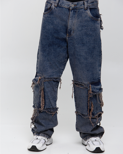 Pantalón Cargo Azul Wash  Ref:20