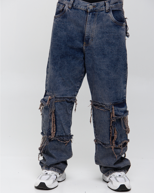 Pantalón Cargo Azul Wash  Ref:20
