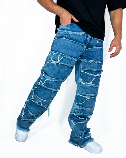 Baggy Rasgado Azul