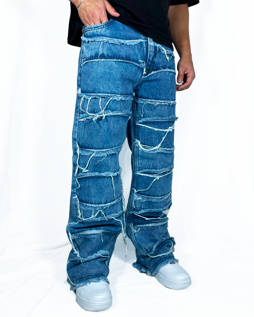 Baggy Rasgado Azul
